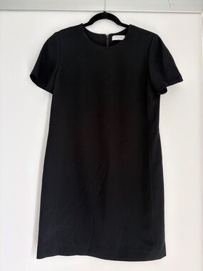 Babaton Black Short Sleeve Mini Shift Dress